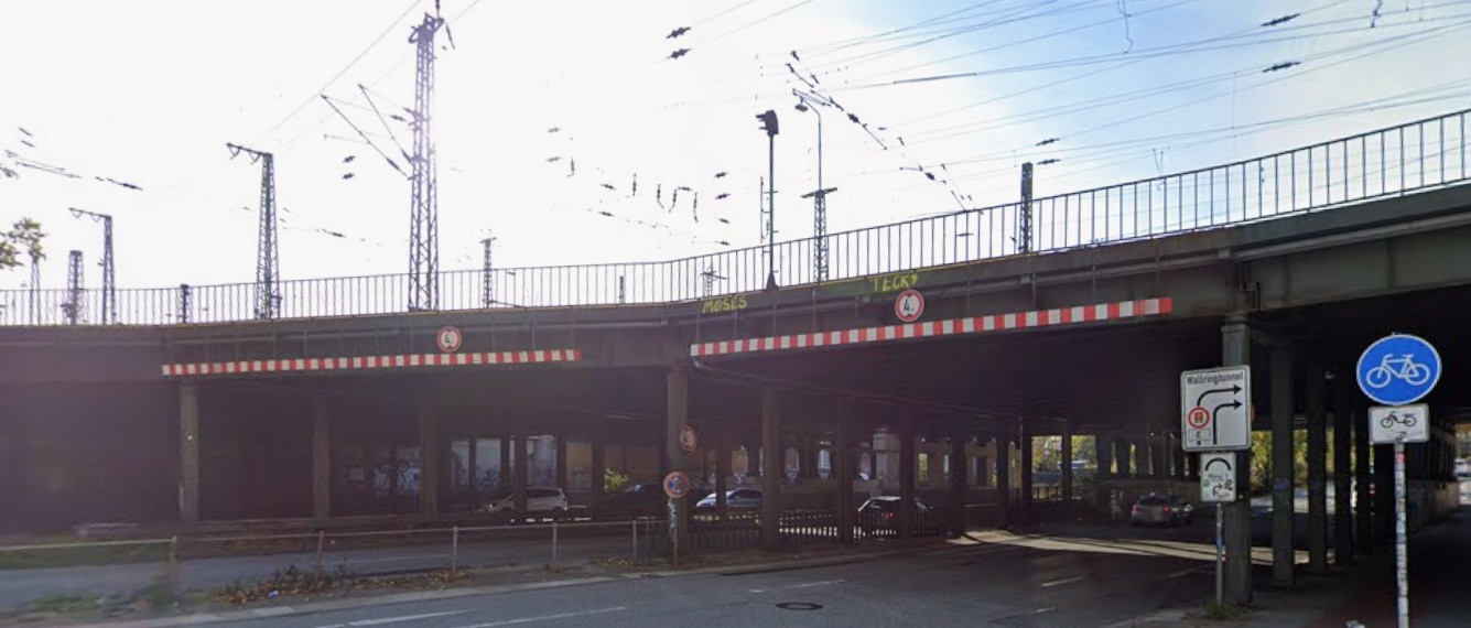 Eisenbahnüberführung Amsinckstraße in Hamburg
